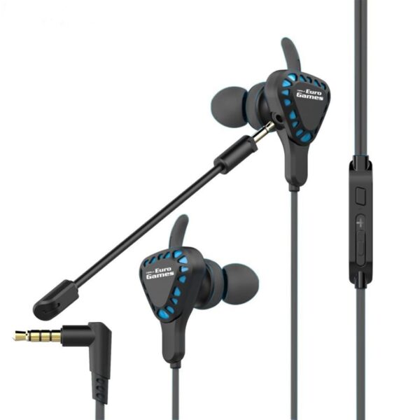 RPM Euro Games Wired in Ear Gaming Earphones with Mic for Ps4, PS5, Xbox One, Nintendo Switch, Pc, Android and iOS Mobile Phones - (Blue)