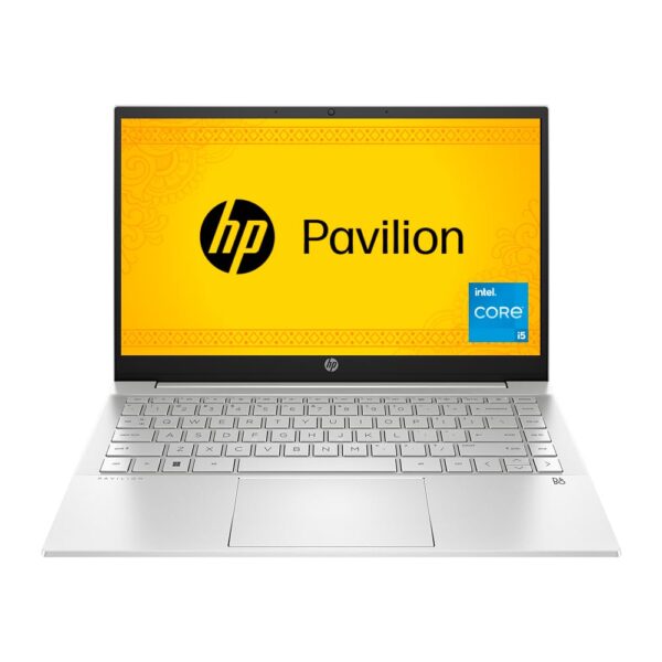 HP Pavilion 14, 12th Gen Intel Core i5-1235U, 14-inch (35.6 cm), FHD, 16GB DDR4, 512GB SSD, Intel Iris Xe graphics, FPR, 720p HD camera, Backlit KB (Win 11, MSO 2021, Silver, 1.41 kg), dv2014TU