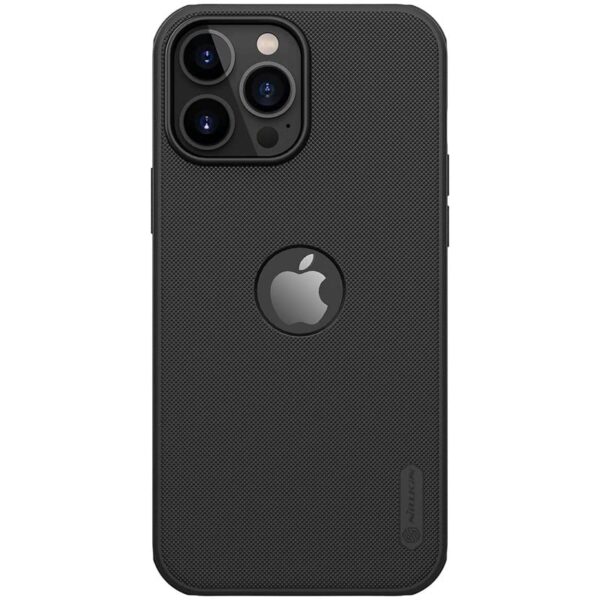 Y5 Super Frosted Shield Pro Ultra Thin Matte Hard Plastic Back Cover Case for Apple Phone 13 Pro Max - Black (with Logo)