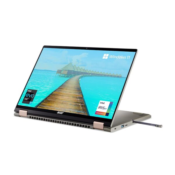 Acer Spin 5 (2 in 1) Professional Laptop with Active Stylus Pen (12th Gen Intel Core i7/16GB RAM/1 TB SSD/Windows 11 Home/MS Office/Fingerprint Reader) SP514-51N with 35.6 cm (14 inches), 1.3 KG