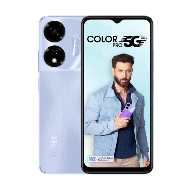 itel Color Pro 5G | Color Changing Back | 6GB RAM+128GB ROM, Upto 12GB RAM with Memory Fusion| | Dimensity 6080|50MP AI Dual Rear Camera| 5000mAh Battery with 18W Type-C Fast Charging|Lavander Fantasy